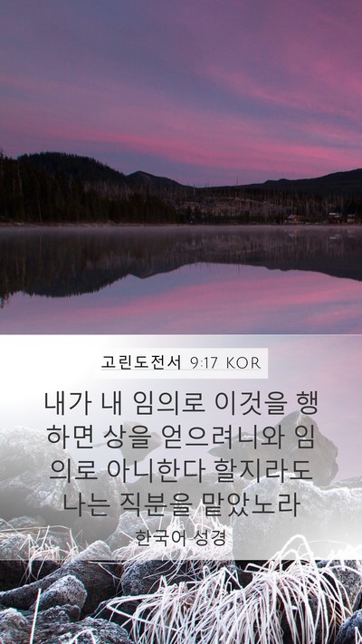 고린도전서 9:17 KOR Bible Verse Image