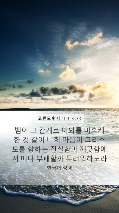 고린도후서 11:3 KOR Bible Verse Image