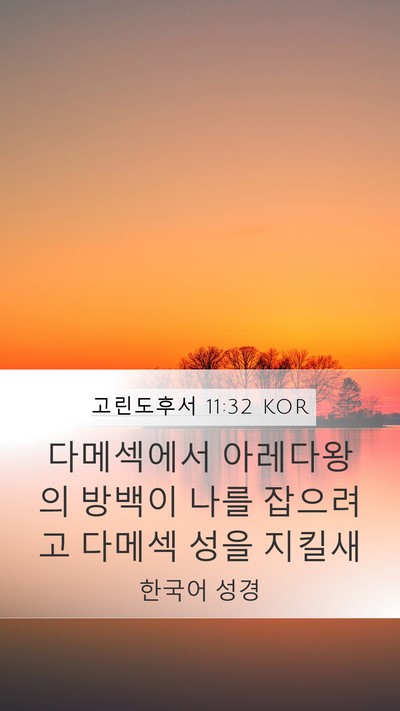 고린도후서 11:32 KOR Bible Verse Image