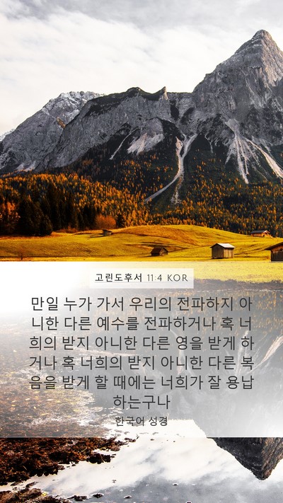 고린도후서 11:4 KOR Bible Verse Image