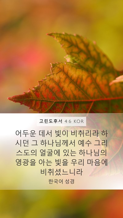고린도후서 4:6 KOR Bible Verse Image