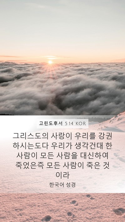 고린도후서 5:14 KOR Bible Verse Image