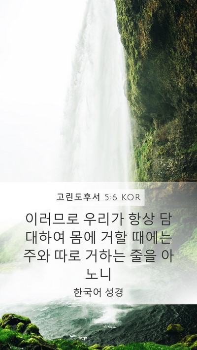 고린도후서 5:6 KOR Bible Verse Image