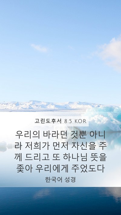 고린도후서 8:5 KOR Bible Verse Image