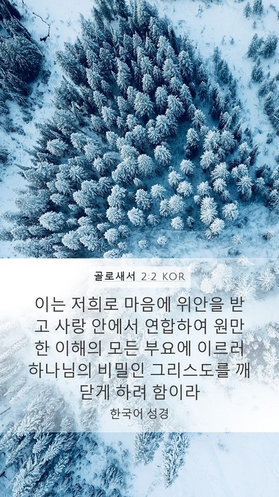 골로새서 2:2 KOR Bible Verse Image