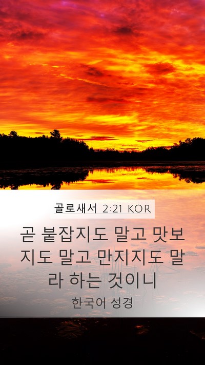 골로새서 2:21 KOR Bible Verse Image