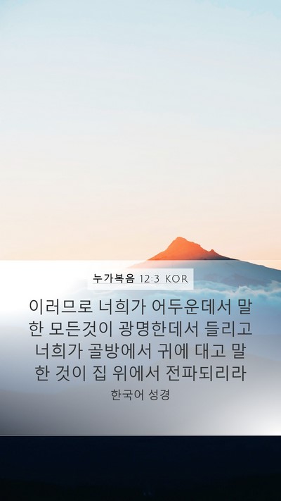 누가복음 12:3 KOR Bible Verse Image