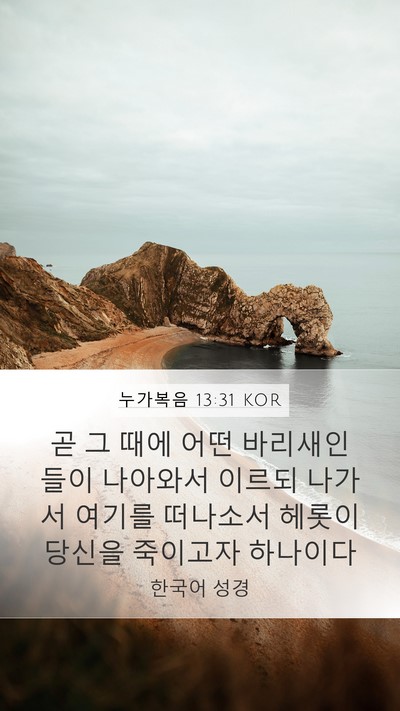 누가복음 13:31 KOR Bible Verse Image