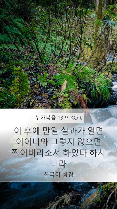 누가복음 13:9 KOR Bible Verse Image