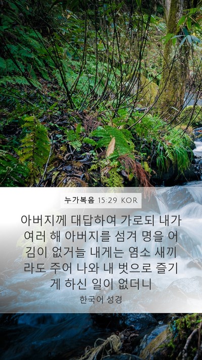 누가복음 15:29 KOR Bible Verse Image