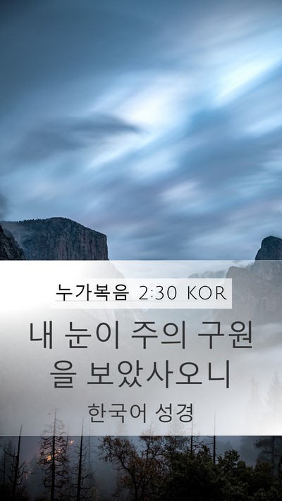 누가복음 2:30 KOR Bible Verse Image