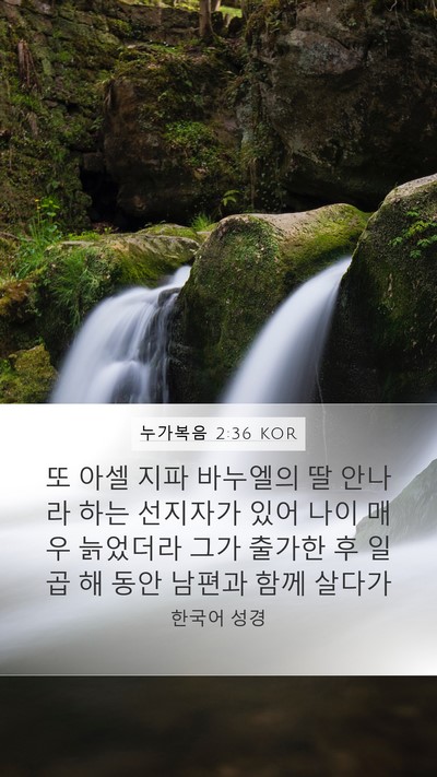 누가복음 2:36 KOR Bible Verse Image