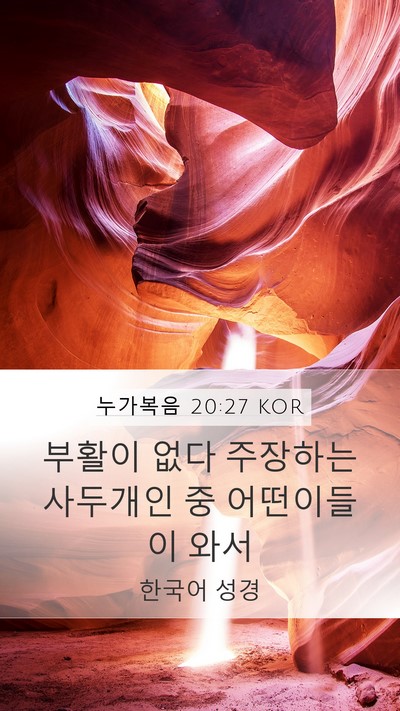 누가복음 20:27 KOR Bible Verse Image