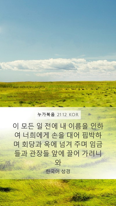 누가복음 21:12 KOR Bible Verse Image