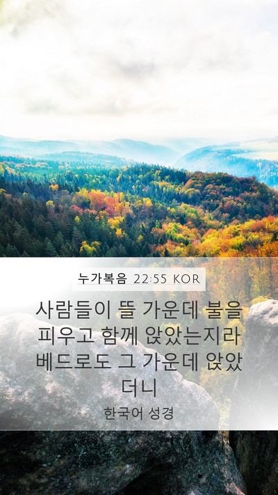 누가복음 22:55 KOR Bible Verse Image