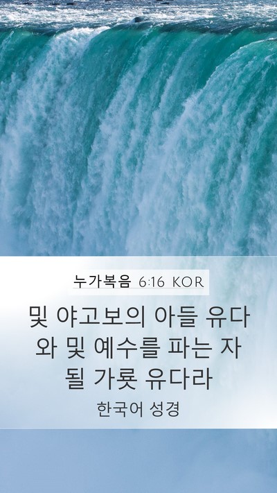 누가복음 6:16 KOR Bible Verse Image
