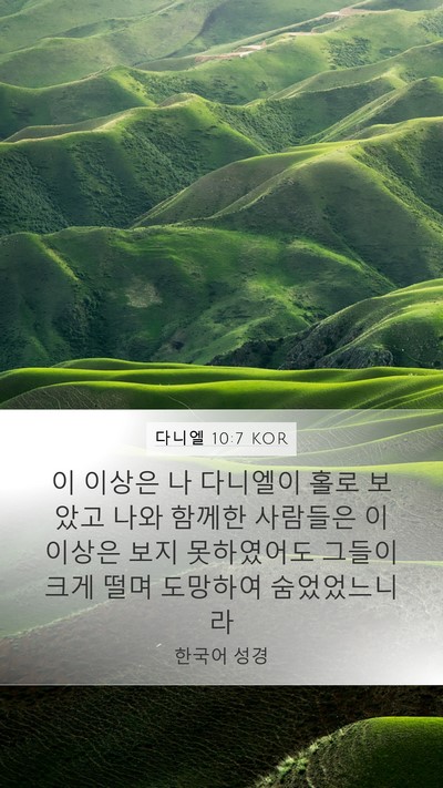 다니엘 10:7 KOR Bible Verse Image
