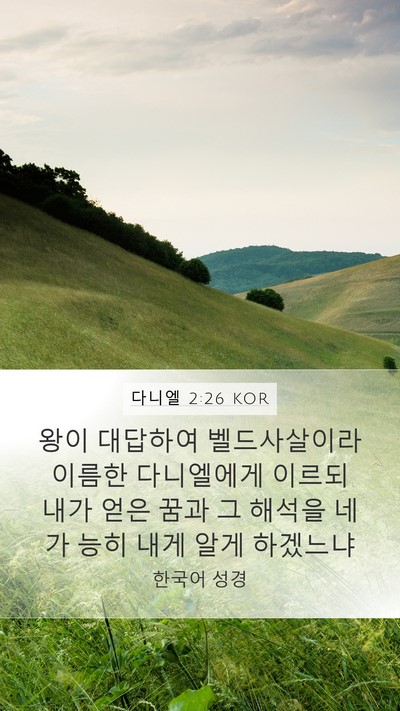 다니엘 2:26 KOR Bible Verse Image