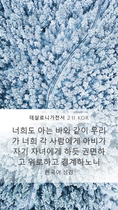 데살로니가전서 2:11 KOR Bible Verse Image