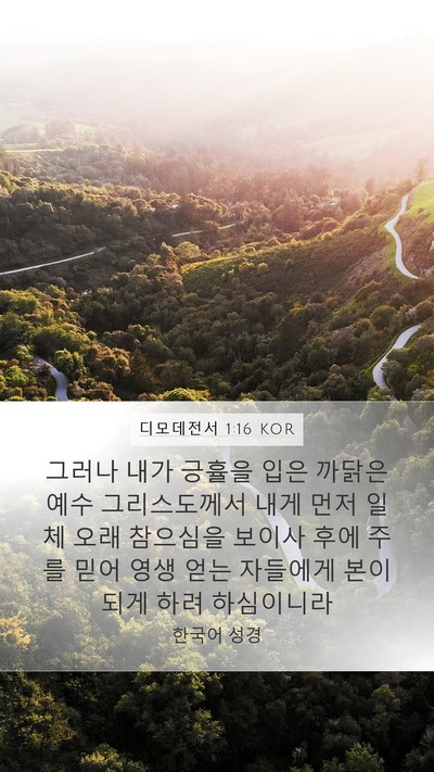 디모데전서 1:16 KOR Bible Verse Image