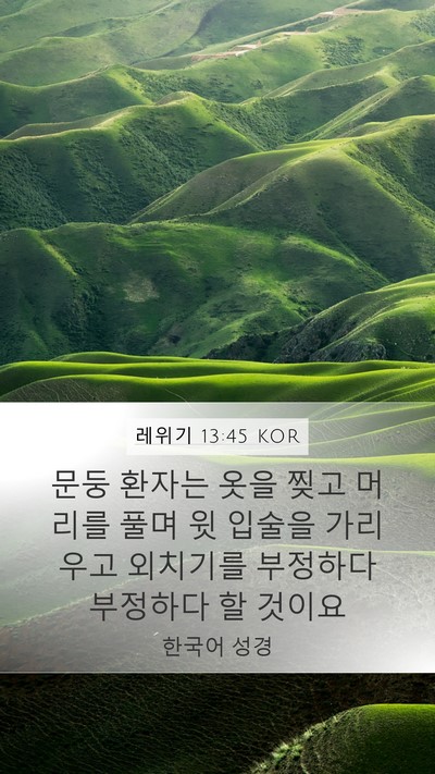 레위기 13:45 KOR Bible Verse Image