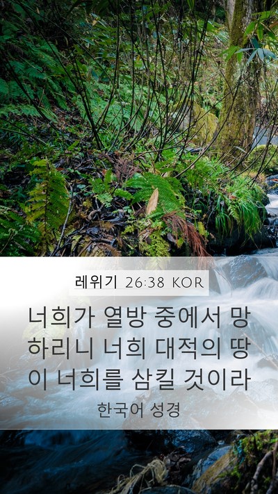레위기 26:38 KOR Bible Verse Image