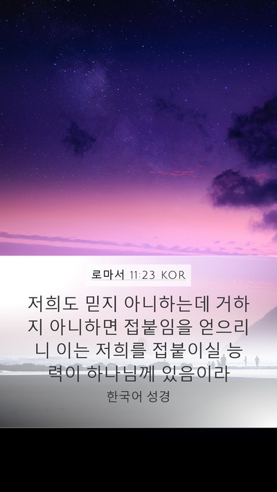 로마서 11:23 KOR Bible Verse Image