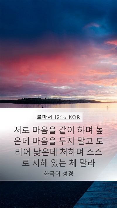 로마서 12:16 KOR Bible Verse Image