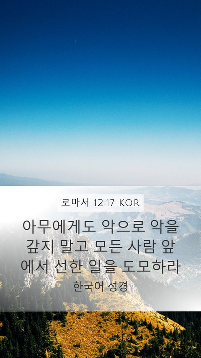 로마서 12:17 KOR Bible Verse Image