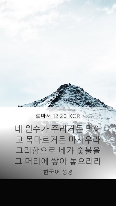 로마서 12:20 KOR Bible Verse Image