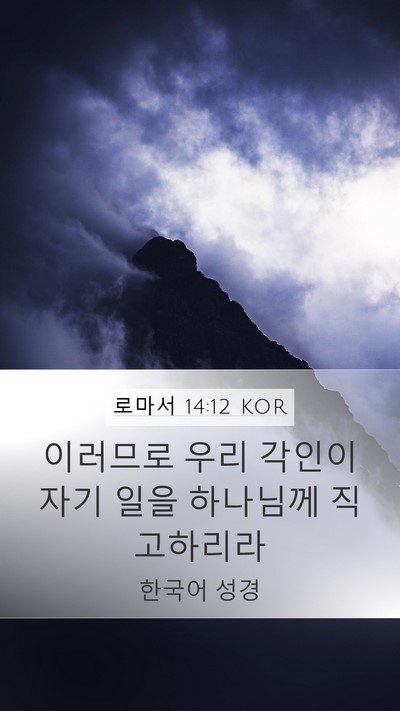 로마서 14:12 KOR Bible Verse Image