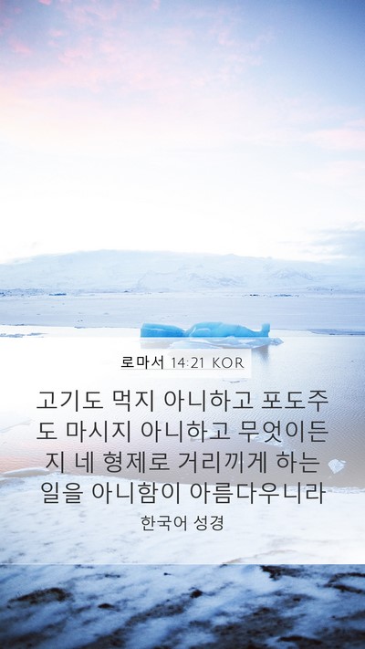 로마서 14:21 KOR Bible Verse Image