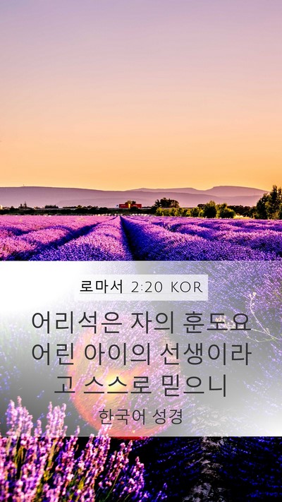 로마서 2:20 KOR Bible Verse Image