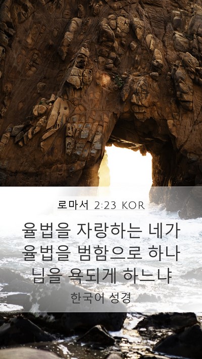 로마서 2:23 KOR Bible Verse Image