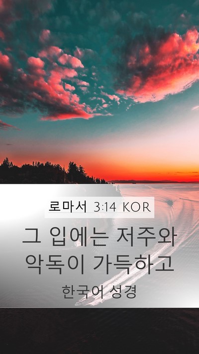 로마서 3:14 KOR Bible Verse Image