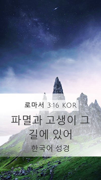 로마서 3:16 KOR Bible Verse Image