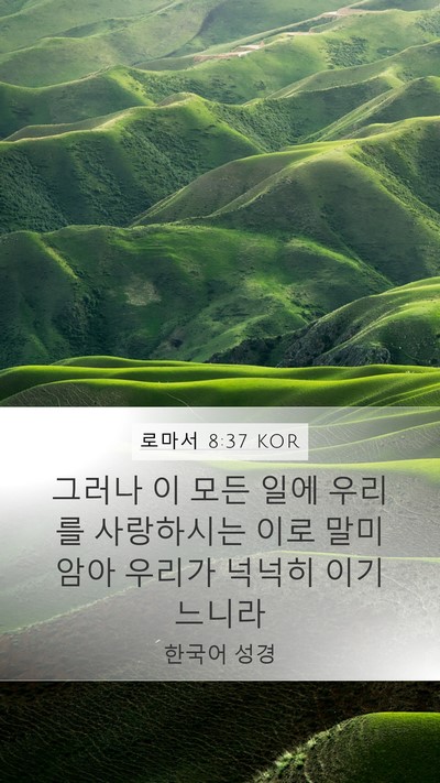 로마서 8:37 KOR Bible Verse Image