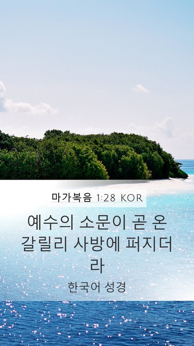 마가복음 1:28 KOR Bible Verse Image