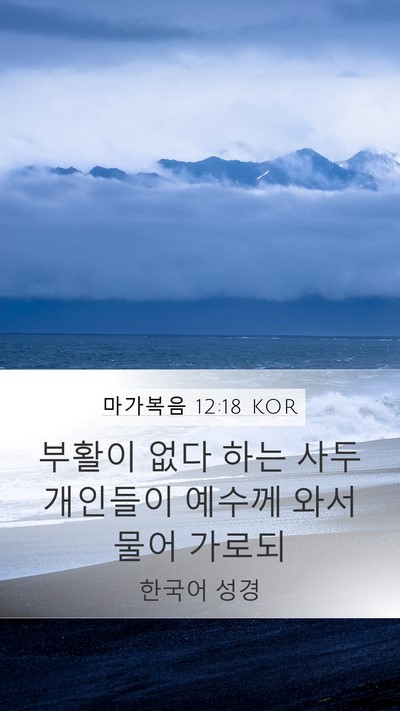 마가복음 12:18 KOR Bible Verse Image