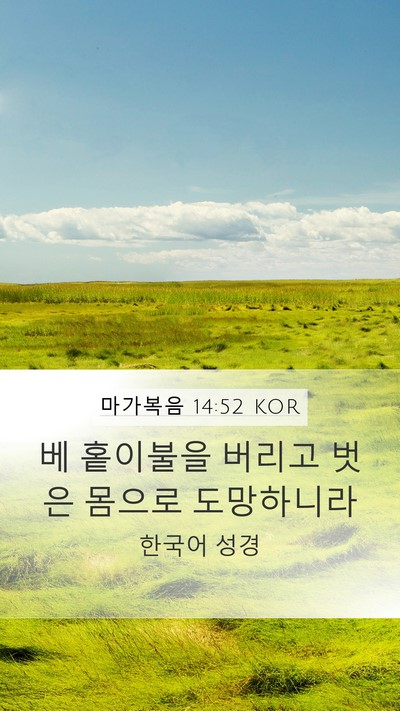 마가복음 14:52 KOR Bible Verse Image
