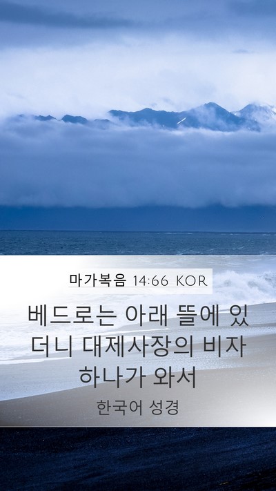 마가복음 14:66 KOR Bible Verse Image