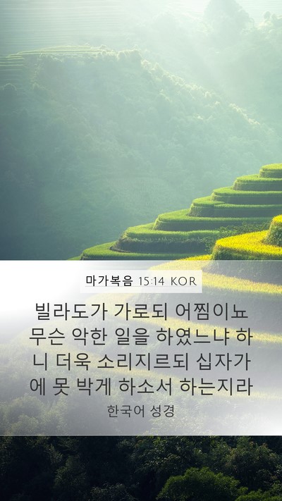 마가복음 15:14 KOR Bible Verse Image