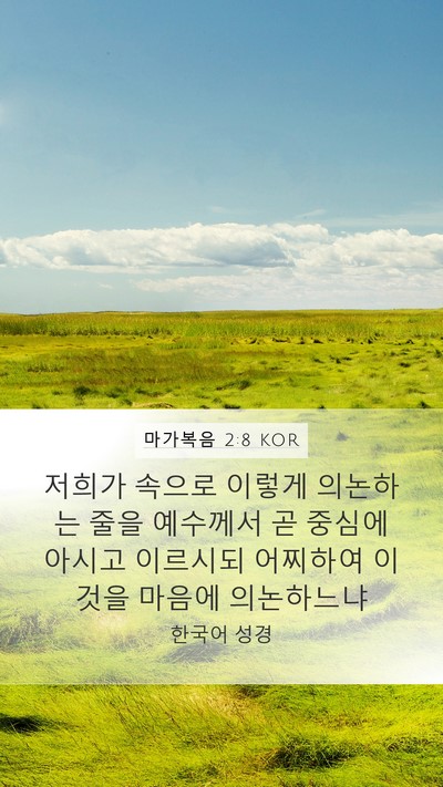 마가복음 2:8 KOR Bible Verse Image