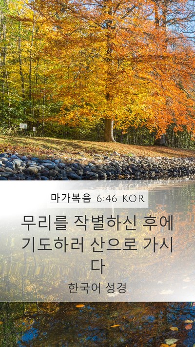 마가복음 6:46 KOR Bible Verse Image