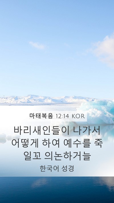 마태복음 12:14 KOR Bible Verse Image