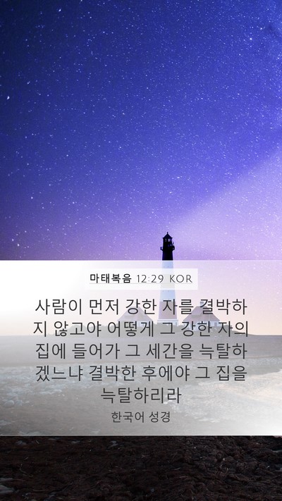마태복음 12:29 KOR Bible Verse Image