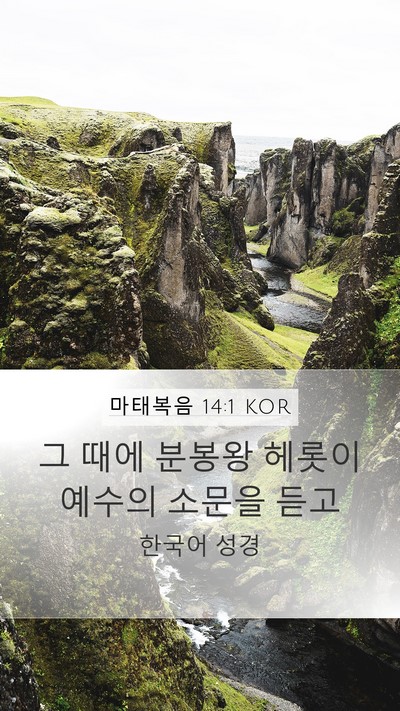 마태복음 14:1 KOR Bible Verse Image