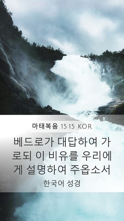마태복음 15:15 KOR Bible Verse Image