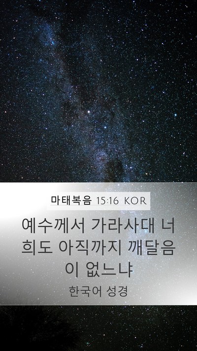 마태복음 15:16 KOR Bible Verse Image