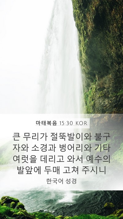 마태복음 15:30 KOR Bible Verse Image